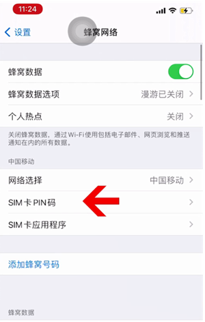 武隆苹果14维修网分享如何给iPhone14的SIM卡设置密码 