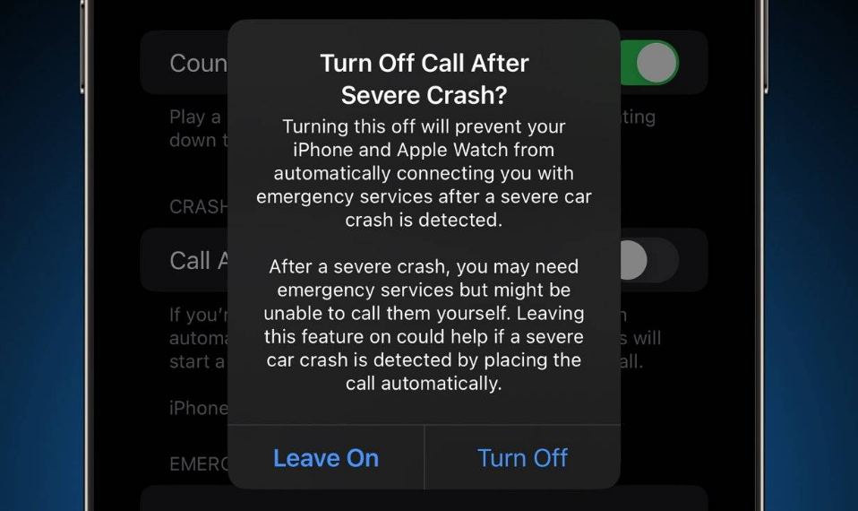 武隆苹果14维修分享 iPhone 14 和 Apple Watch 上关闭崩溃检测 